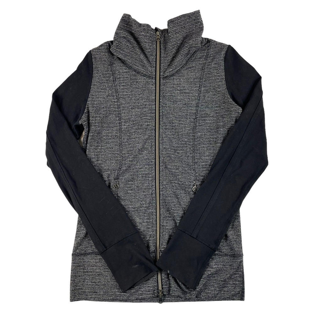 Lululemon Womens Gray Full Zip Performance Jacket Size 4 Activewear